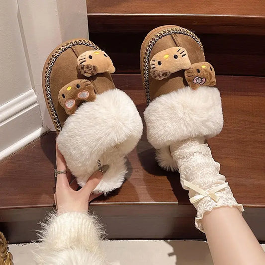 Nekozi  Kitty Plush Slippers 