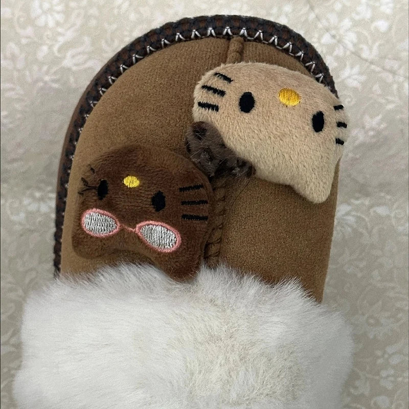 Nekozi  Kitty Plush Slippers 