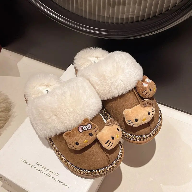 Nekozi  Kitty Plush Slippers 